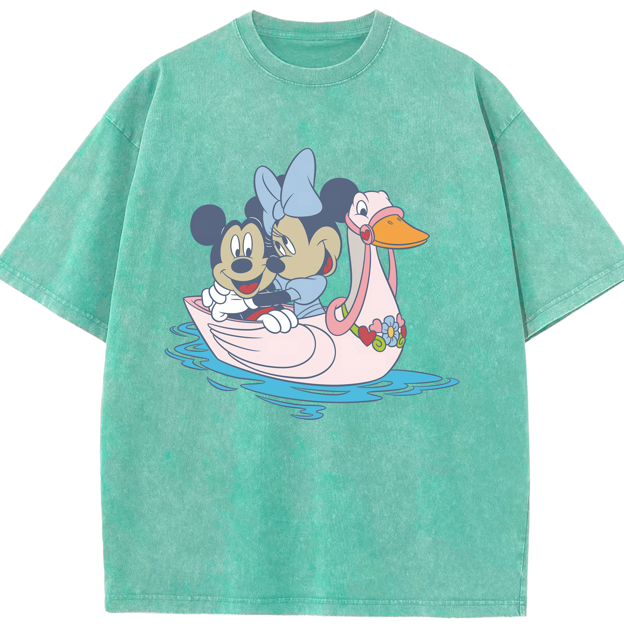 （画像用） ミッキーマウス Mickey Mouse 綿100% ヴィンテージ風 半袖Tシャツ（フロントプリント）